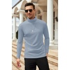 image:imageCOOFANDY Mens Slim Fit Basic Turtleneck Long Sleeve Lightweight Pullover Sweaters Casual Knitted TopsGray Blue