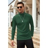 image:imageCOOFANDY Mens Slim Fit Basic Turtleneck Long Sleeve Lightweight Pullover Sweaters Casual Knitted TopsGreen