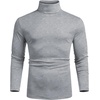 image:imageCOOFANDY Mens Slim Fit Basic Turtleneck Long Sleeve Lightweight Pullover Sweaters Casual Knitted TopsGrey