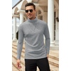 image:imageCOOFANDY Mens Slim Fit Basic Turtleneck Long Sleeve Lightweight Pullover Sweaters Casual Knitted TopsGrey