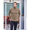 image:imageCOOFANDY Mens Slim Fit Basic Turtleneck Long Sleeve Lightweight Pullover Sweaters Casual Knitted TopsKhaki