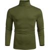 image:imageCOOFANDY Mens Slim Fit Basic Turtleneck Long Sleeve Lightweight Pullover Sweaters Casual Knitted TopsOlive Green