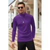 image:imageCOOFANDY Mens Slim Fit Basic Turtleneck Long Sleeve Lightweight Pullover Sweaters Casual Knitted TopsPurple