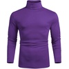 image:imageCOOFANDY Mens Slim Fit Basic Turtleneck Long Sleeve Lightweight Pullover Sweaters Casual Knitted TopsPurple