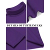 image:imageCOOFANDY Mens Slim Fit Basic Turtleneck Long Sleeve Lightweight Pullover Sweaters Casual Knitted TopsPurple