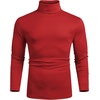 image:imageCOOFANDY Mens Slim Fit Basic Turtleneck Long Sleeve Lightweight Pullover Sweaters Casual Knitted TopsRed