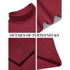 image:imageCOOFANDY Mens Slim Fit Basic Turtleneck Long Sleeve Lightweight Pullover Sweaters Casual Knitted TopsRed