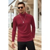 image:imageCOOFANDY Mens Slim Fit Basic Turtleneck Long Sleeve Lightweight Pullover Sweaters Casual Knitted TopsRed