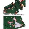 image:imageCOOFANDY Mens Slim Fit Basic Turtleneck Long Sleeve Lightweight Pullover Sweaters Casual Knitted TopsSanta Claus Elk