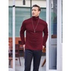 image:imageCOOFANDY Mens Slim Fit Basic Turtleneck Long Sleeve Lightweight Pullover Sweaters Casual Knitted TopsWine Red