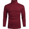 image:imageCOOFANDY Mens Slim Fit Basic Turtleneck Long Sleeve Lightweight Pullover Sweaters Casual Knitted TopsWine Red