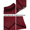 image:imageCOOFANDY Mens Slim Fit Basic Turtleneck Long Sleeve Lightweight Pullover Sweaters Casual Knitted TopsWine Red