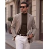 image:imageCOOFANDY Mens Slim Fit Mock Turtleneck T Shirt Casual Basic Knitted Long Sleeve Pullover SweaterApricot