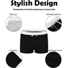 image:imageCOOFANDY Mens Square Leg Swim Briefs Tight Swim Trunks Swimsuit Athletic Bathing Suit Swimwear with LinerA Black