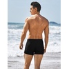 image:imageCOOFANDY Mens Square Leg Swim Briefs Tight Swim Trunks Swimsuit Athletic Bathing Suit Swimwear with LinerA Solid  Black