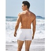 image:imageCOOFANDY Mens Square Leg Swim Briefs Tight Swim Trunks Swimsuit Athletic Bathing Suit Swimwear with LinerA Solid  White