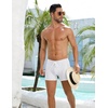image:imageCOOFANDY Mens Square Leg Swim Briefs Tight Swim Trunks Swimsuit Athletic Bathing Suit Swimwear with LinerA Solid  White