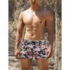image:imageCOOFANDY Mens Square Leg Swim Briefs Tight Swim Trunks Swimsuit Athletic Bathing Suit Swimwear with LinerP Pattern10  Hibiscus
