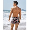 image:imageCOOFANDY Mens Square Leg Swim Briefs Tight Swim Trunks Swimsuit Athletic Bathing Suit Swimwear with LinerP Pattern10  Hibiscus