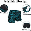 image:imageCOOFANDY Mens Square Leg Swim Briefs Tight Swim Trunks Swimsuit Athletic Bathing Suit Swimwear with LinerPattern  Black Leaves