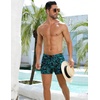 image:imageCOOFANDY Mens Square Leg Swim Briefs Tight Swim Trunks Swimsuit Athletic Bathing Suit Swimwear with LinerPattern  Black Leaves