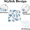 image:imageCOOFANDY Mens Square Leg Swim Briefs Tight Swim Trunks Swimsuit Athletic Bathing Suit Swimwear with LinerPattern  Blue Leaf