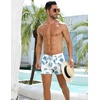 image:imageCOOFANDY Mens Square Leg Swim Briefs Tight Swim Trunks Swimsuit Athletic Bathing Suit Swimwear with LinerPattern  Blue Leaf