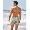image:imageCOOFANDY Mens Square Leg Swim Briefs Tight Swim Trunks Swimsuit Athletic Bathing Suit Swimwear with LinerPattern  Green Plam Leaf