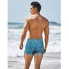 image:imageCOOFANDY Mens Square Leg Swim Briefs Tight Swim Trunks Swimsuit Athletic Bathing Suit Swimwear with LinerPattern  Leaves Flowers