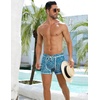 image:imageCOOFANDY Mens Square Leg Swim Briefs Tight Swim Trunks Swimsuit Athletic Bathing Suit Swimwear with LinerPattern  Leaves Flowers