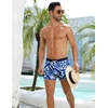 image:imageCOOFANDY Mens Square Leg Swim Briefs Tight Swim Trunks Swimsuit Athletic Bathing Suit Swimwear with LinerPattern1  Light Blue Geometric