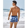image:imageCOOFANDY Mens Square Leg Swim Briefs Tight Swim Trunks Swimsuit Athletic Bathing Suit Swimwear with LinerPattern1  Light Blue Geometric