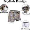 image:imageCOOFANDY Mens Square Leg Swim Briefs Tight Swim Trunks Swimsuit Athletic Bathing Suit Swimwear with LinerPattern11  Leopard Print