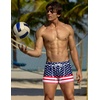 image:imageCOOFANDY Mens Square Leg Swim Briefs Tight Swim Trunks Swimsuit Athletic Bathing Suit Swimwear with LinerPattern4  American Flag