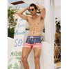 image:imageCOOFANDY Mens Square Leg Swim Briefs Tight Swim Trunks Swimsuit Athletic Bathing Suit Swimwear with LinerPattern4  American Flag