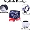 image:imageCOOFANDY Mens Square Leg Swim Briefs Tight Swim Trunks Swimsuit Athletic Bathing Suit Swimwear with LinerPattern4  American Flag