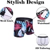 image:imageCOOFANDY Mens Square Leg Swim Briefs Tight Swim Trunks Swimsuit Athletic Bathing Suit Swimwear with LinerPattern5  Tropical Leaves