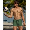 image:imageCOOFANDY Mens Square Leg Swim Briefs Tight Swim Trunks Swimsuit Athletic Bathing Suit Swimwear with LinerSolid  Arm Green
