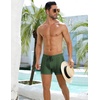 image:imageCOOFANDY Mens Square Leg Swim Briefs Tight Swim Trunks Swimsuit Athletic Bathing Suit Swimwear with LinerSolid  Arm Green