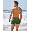 image:imageCOOFANDY Mens Square Leg Swim Briefs Tight Swim Trunks Swimsuit Athletic Bathing Suit Swimwear with LinerSolid  Arm Green