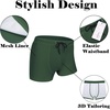 image:imageCOOFANDY Mens Square Leg Swim Briefs Tight Swim Trunks Swimsuit Athletic Bathing Suit Swimwear with LinerSolid  Arm Green