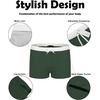 image:imageCOOFANDY Mens Square Leg Swim Briefs Tight Swim Trunks Swimsuit Athletic Bathing Suit Swimwear with LinerZ Army Green