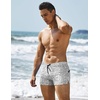 image:imageCOOFANDY Mens Square Leg Swim Briefs Tight Swim Trunks Swimsuit Athletic Bathing Suit Swimwear with LinerZ Black Leaves