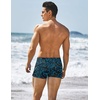 image:imageCOOFANDY Mens Square Leg Swim Briefs Tight Swim Trunks Swimsuit Athletic Bathing Suit Swimwear with LinerZ Blue Leaf