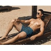 image:imageCOOFANDY Mens Square Leg Swim Briefs Tight Swim Trunks Swimsuit Athletic Bathing Suit Swimwear with LinerZ Blue Leaf
