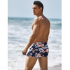 image:imageCOOFANDY Mens Square Leg Swim Briefs Tight Swim Trunks Swimsuit Athletic Bathing Suit Swimwear with LinerZ Navy Blue Flowers