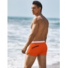 image:imageCOOFANDY Mens Square Leg Swim Briefs Tight Swim Trunks Swimsuit Athletic Bathing Suit Swimwear with LinerZ Orange