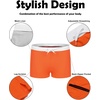 image:imageCOOFANDY Mens Square Leg Swim Briefs Tight Swim Trunks Swimsuit Athletic Bathing Suit Swimwear with LinerZ Orange