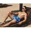 image:imageCOOFANDY Mens Square Leg Swim Briefs Tight Swim Trunks Swimsuit Athletic Bathing Suit Swimwear with LinerZ Palm Tree Blue