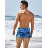 image:imageCOOFANDY Mens Square Leg Swim Briefs Tight Swim Trunks Swimsuit Athletic Bathing Suit Swimwear with LinerZ Palm Tree Blue